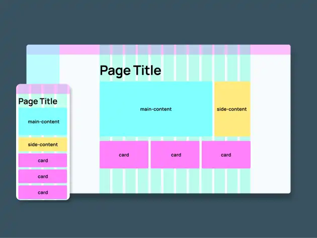 example mobile and desktop layout design